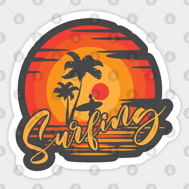 Fun Surfing Summer Time Sticker by RKP'sTees